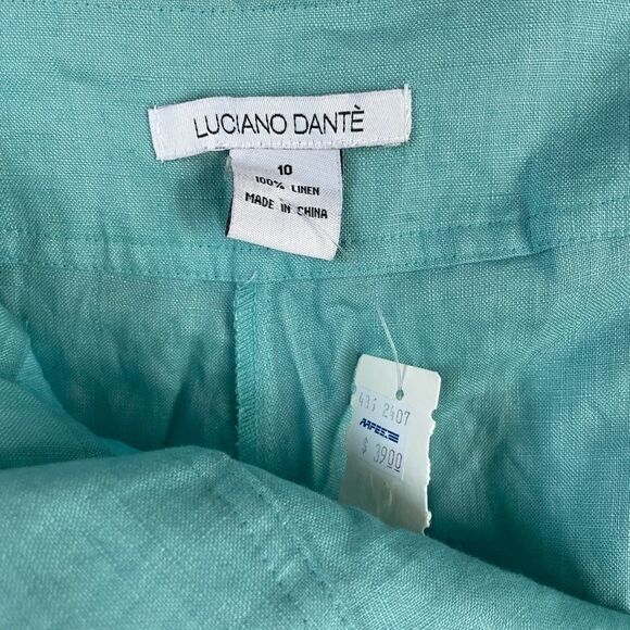 NWT Luciano Dante Linen Crop Pants Size 10 - Picture 6 of 7